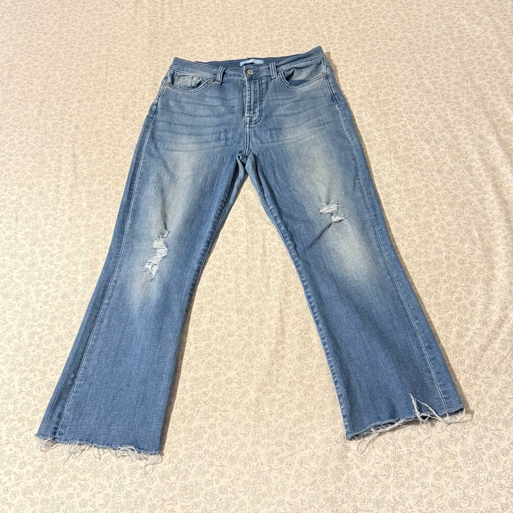 7 For All Mankind high waist Light Blue “slim kick” Jeans